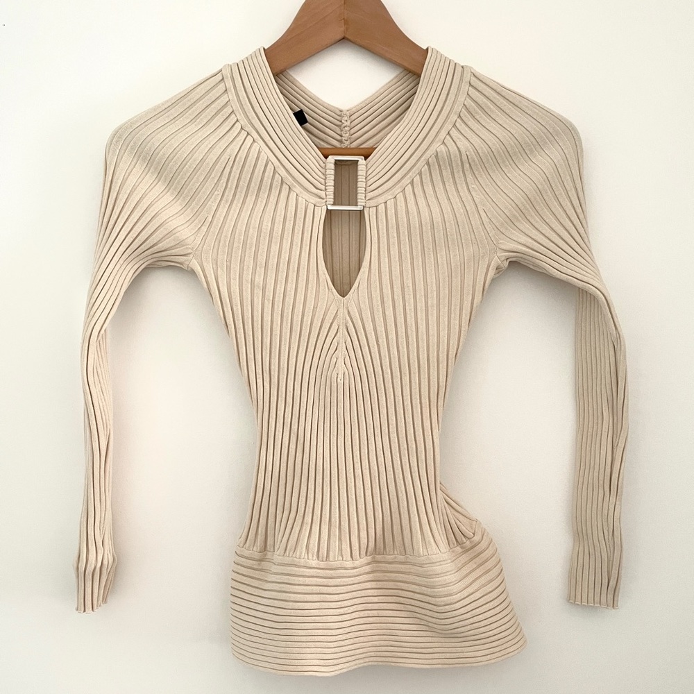 Bebe O Ribbed Sweater